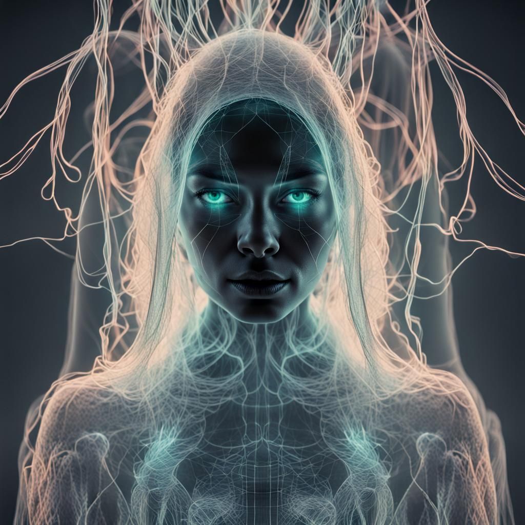 Hallucinatory Spectre with Cybernetic Threads in Toxic Punk