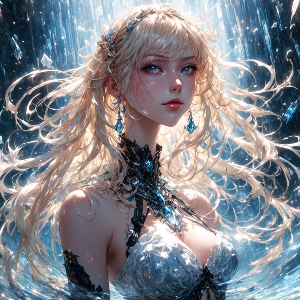 Stunning Blonde in a Magical Environment