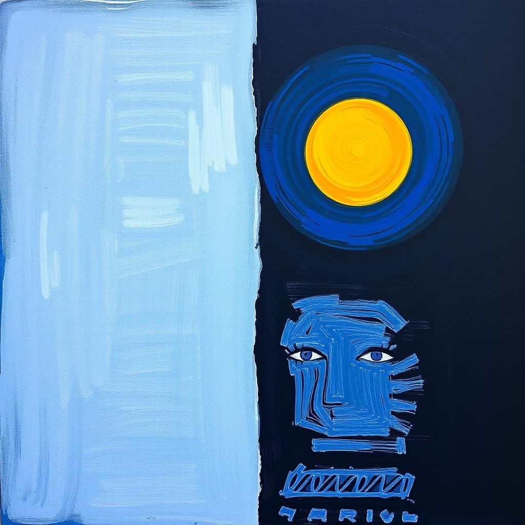 Surreal Joan Miro-Inspired Art Divides Day and Night