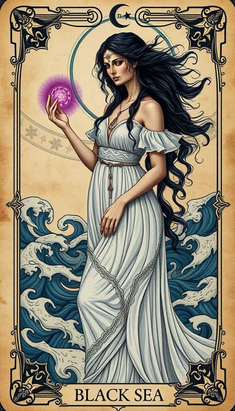 Tarot Card in Abstract Cubism Style