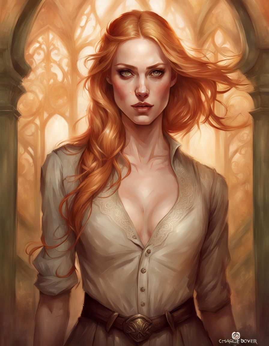 Woman's Portrait in Charlie Bowater Style