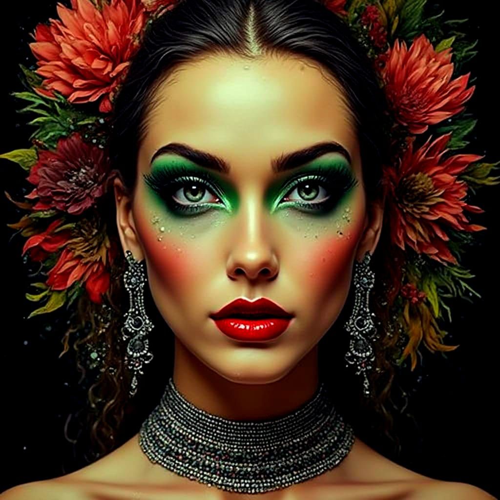 Glamorous Furtive Ingenious Wet Green Abstract Art