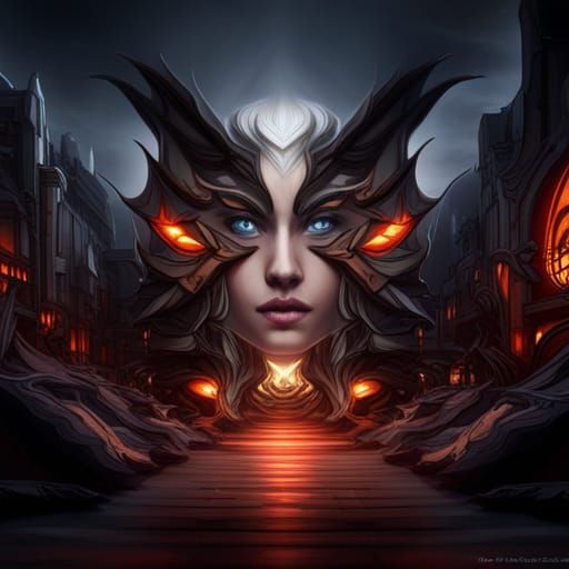 Demonic Butterfly: A Dark Graphic Art Concept