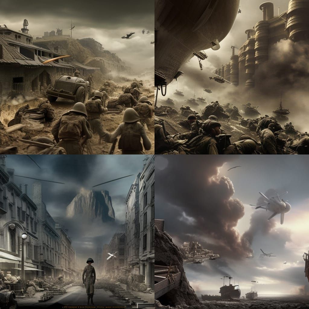 Epic WWII Digital Matte Painting