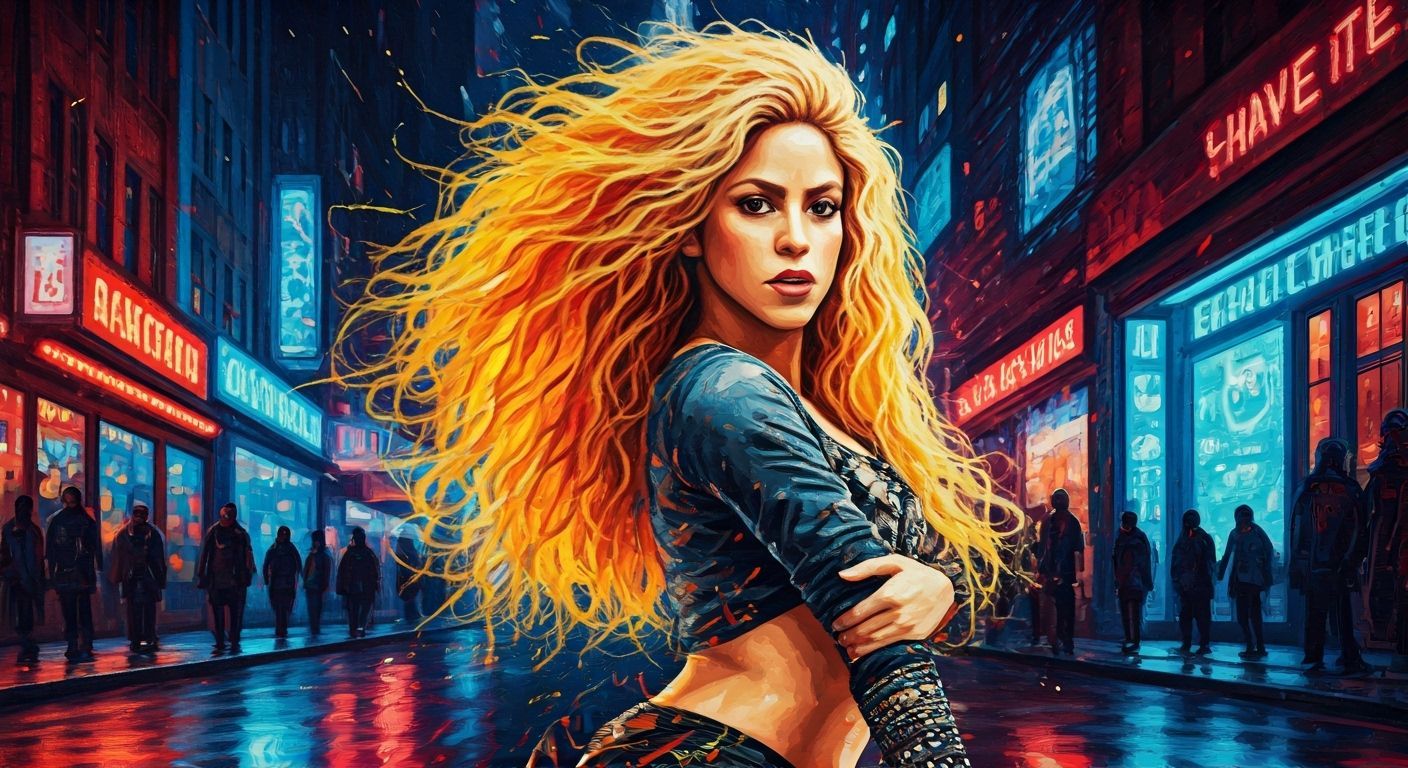 Shakira in Abstract Expressionist Urban Dance