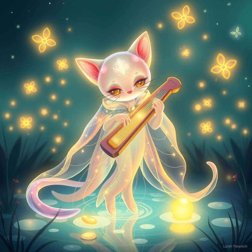 Jellycat's Dewdrop Harp Serenade in Ethereal Style