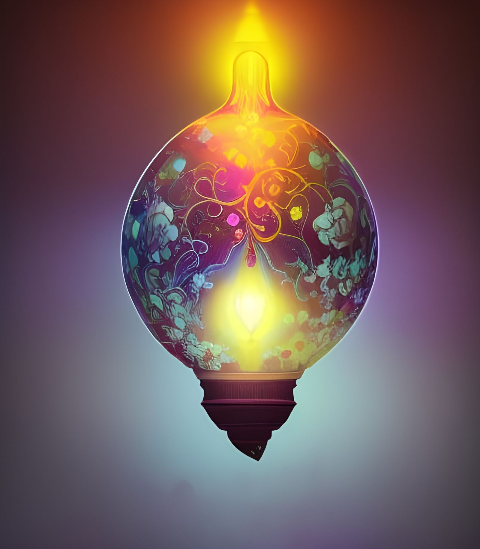 Heart-Shaped Bulb Diorama of Lightning Storm