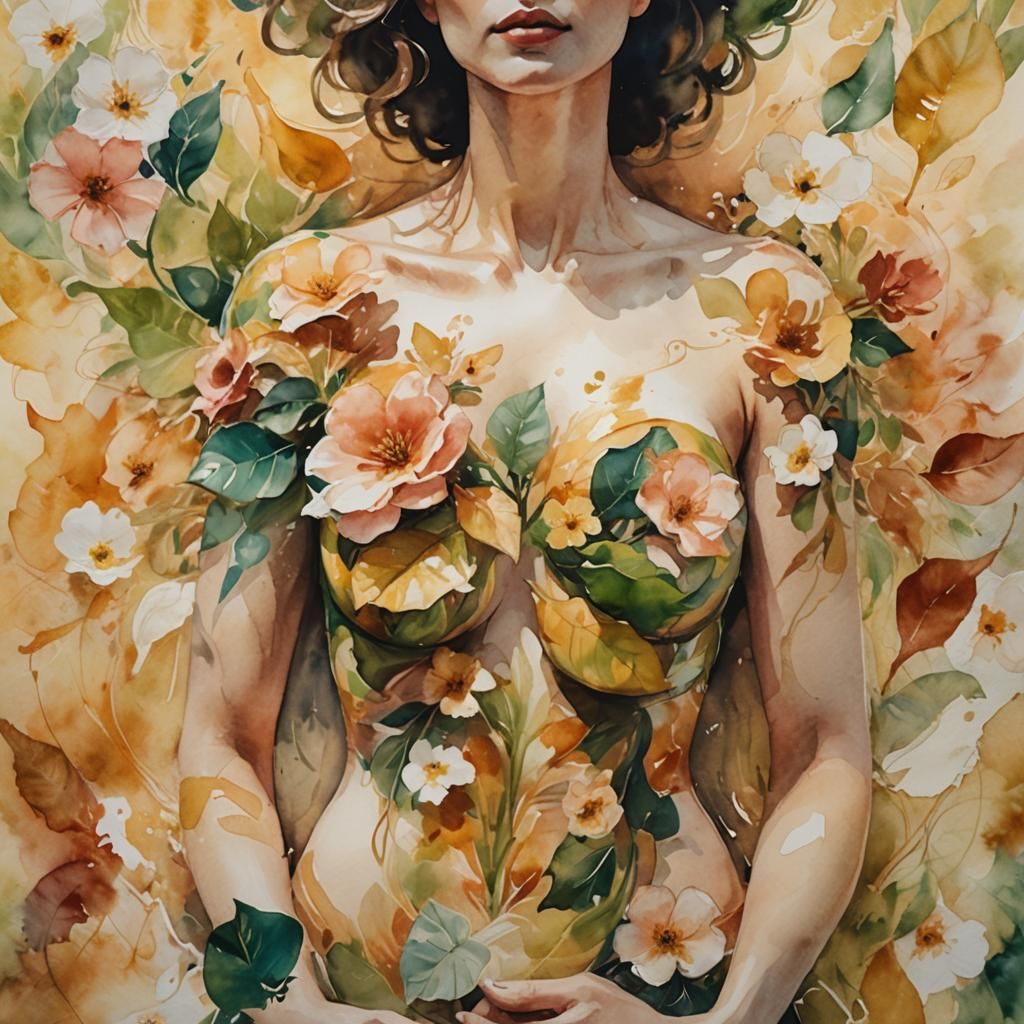 Blooming Breasts: An Organic Abstract Expressionism Piece