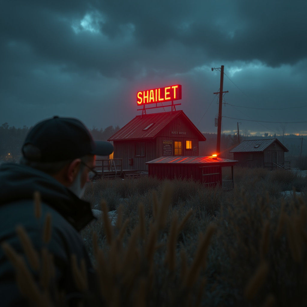 Hyperrealistic Scene Evoking Sarcasm in Cinematic Style