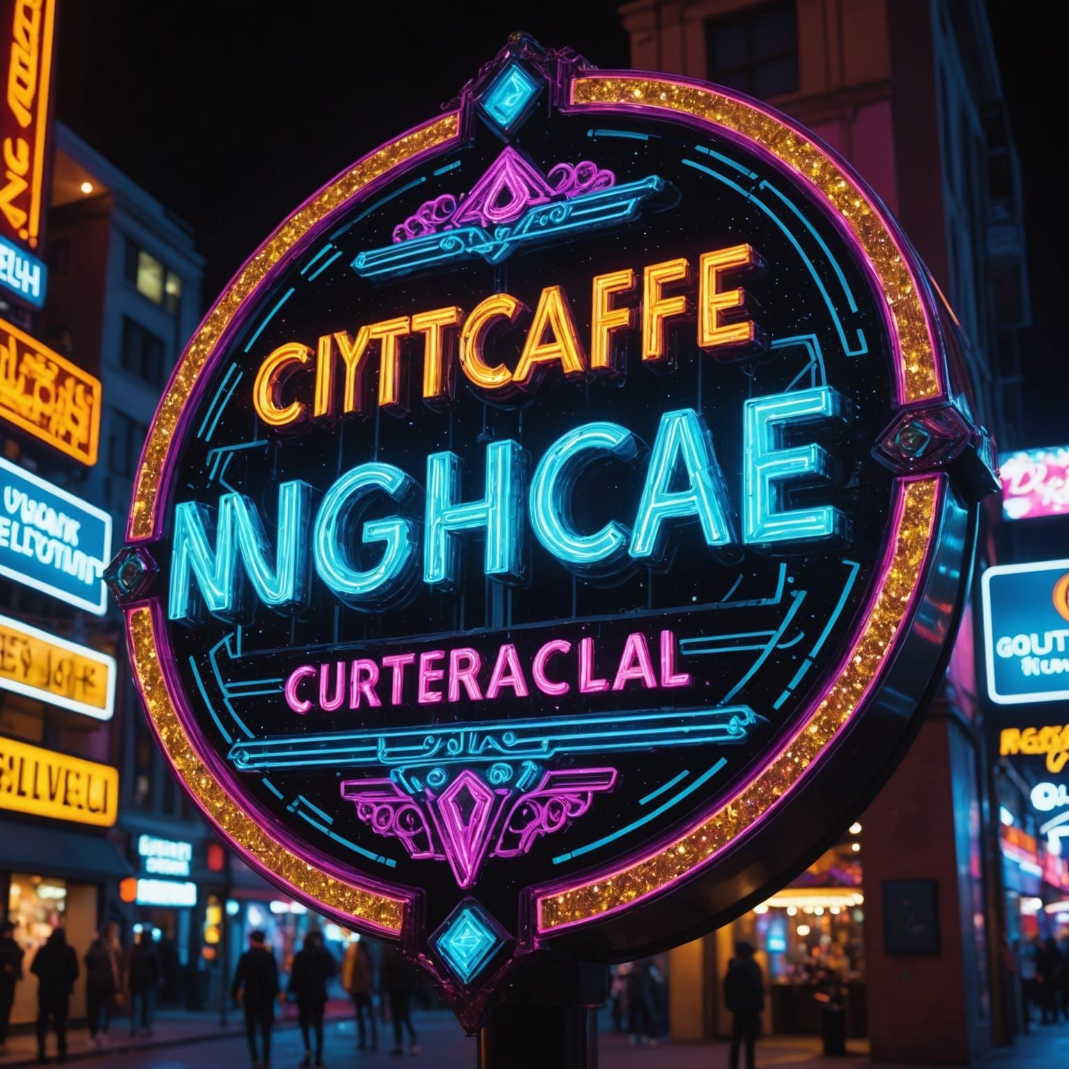 Welcome To NightCafe Sign