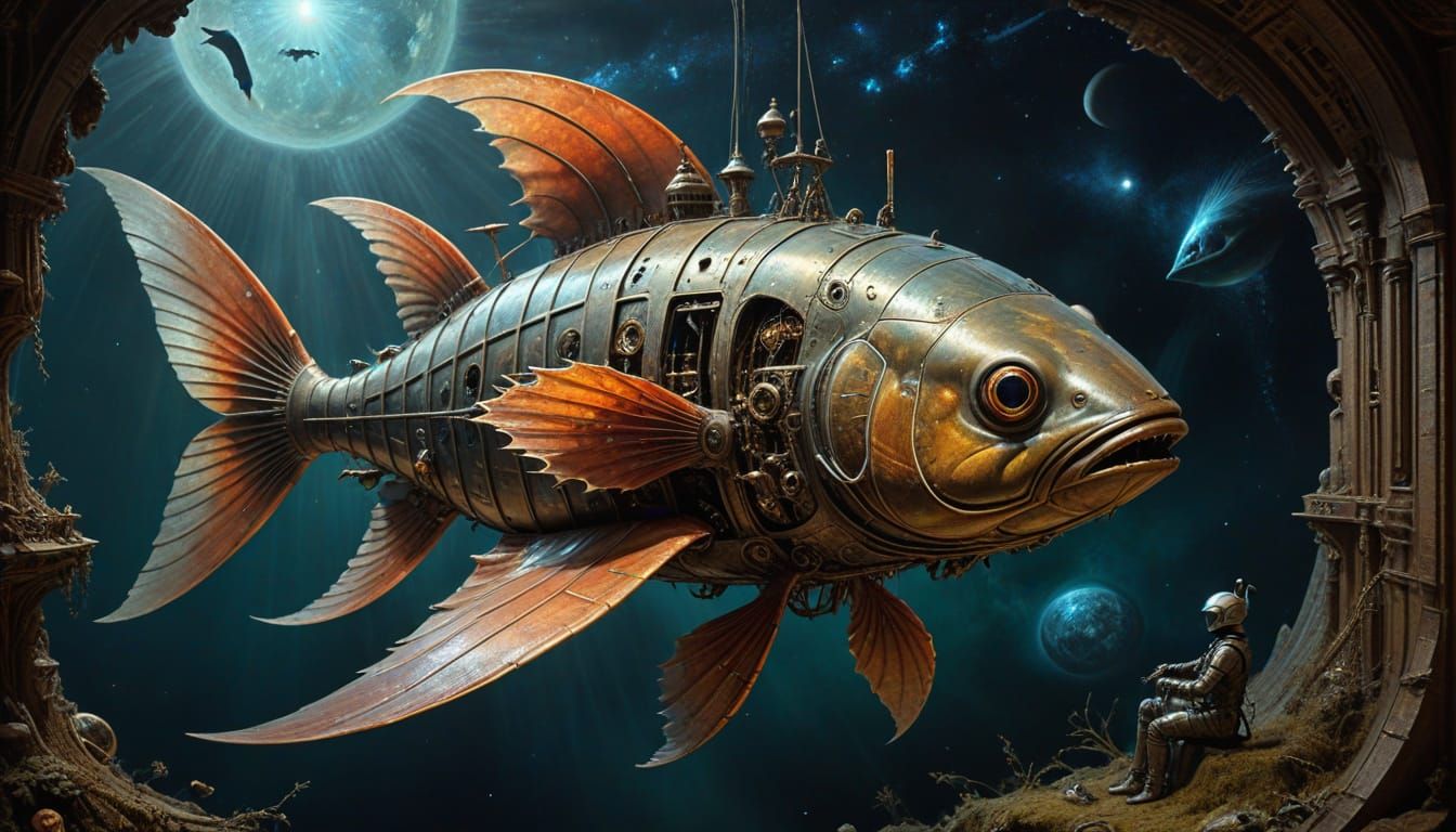 Ethereal Steampunk Astronaut in Bogomils Universe