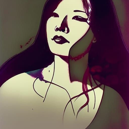 Gothic Stained Glass Portrait in Sienkiewicz Style