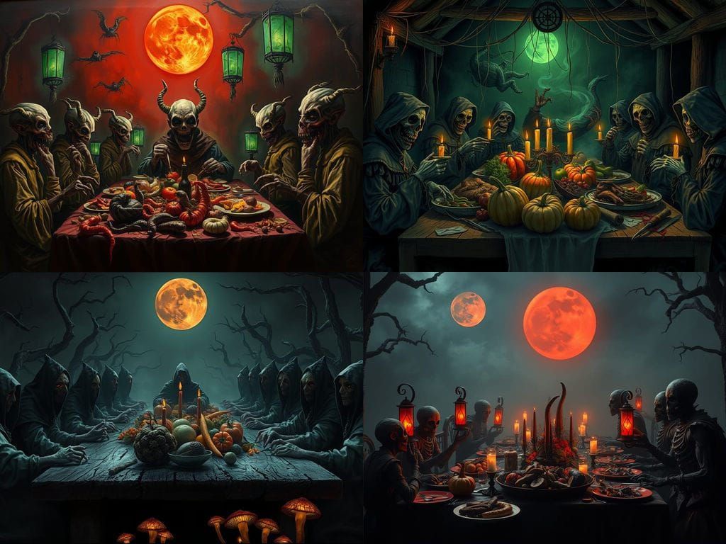 Nightmarish Harvest Festival Banquet Scene