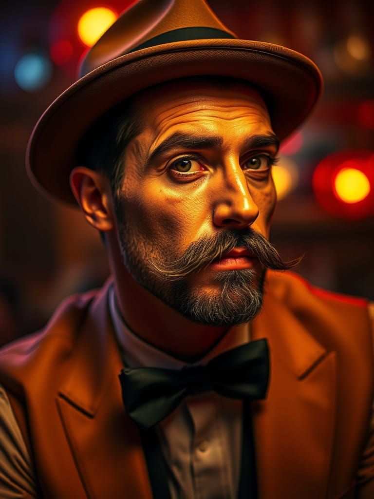 Glamorous Flapper in Speakeasy Attire