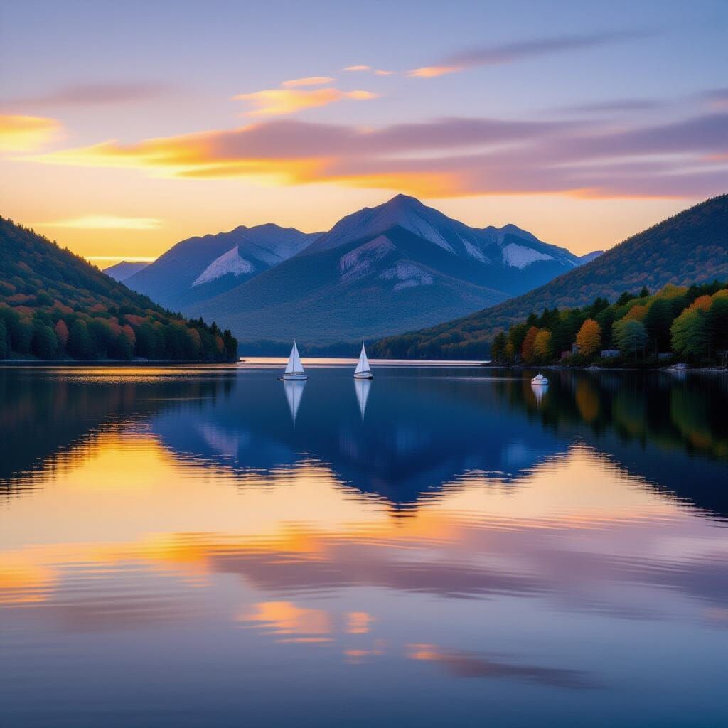 Golden Hour Serenity at Squam Lake