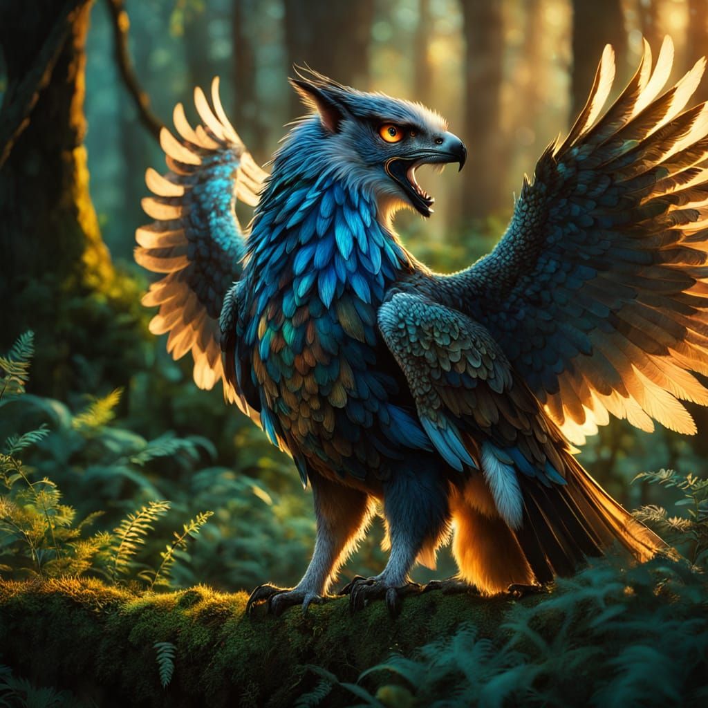 Magical Creatures Unite in Vibrant Fantasy Landscape