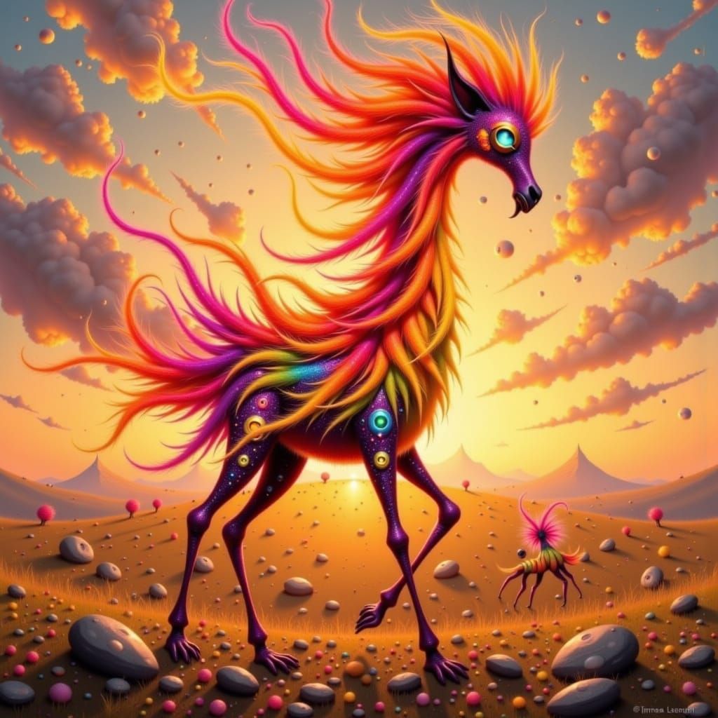 Rainbow Galaxy Eyes in Fantastical Realism Style