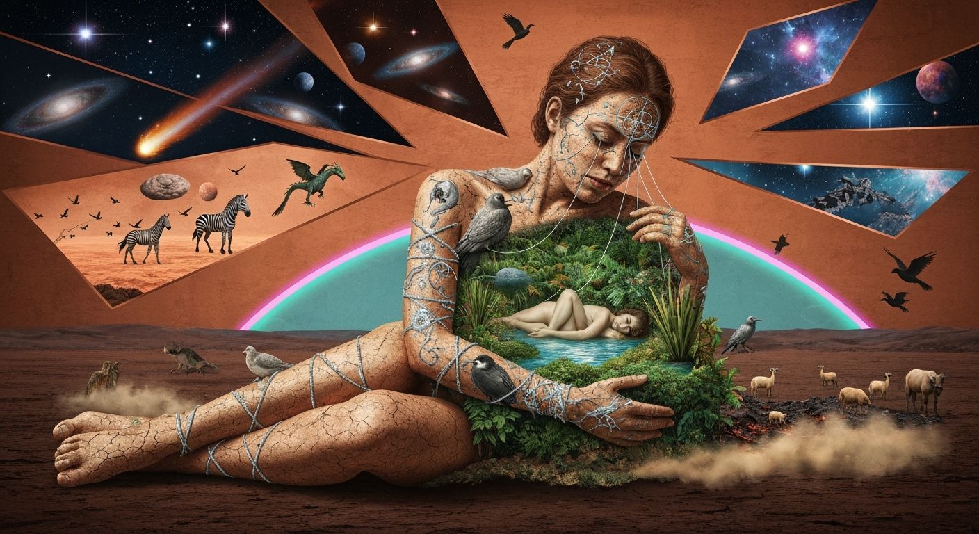 Woman's Earth Body Reveals Bioluminescent Oasis with Nature ...