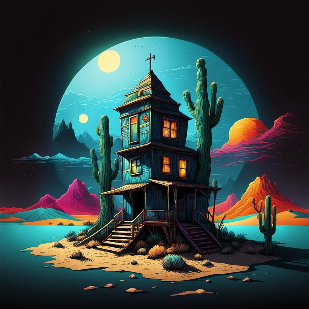 Desert Ghost Town: Graffiti Style Sesame Pod