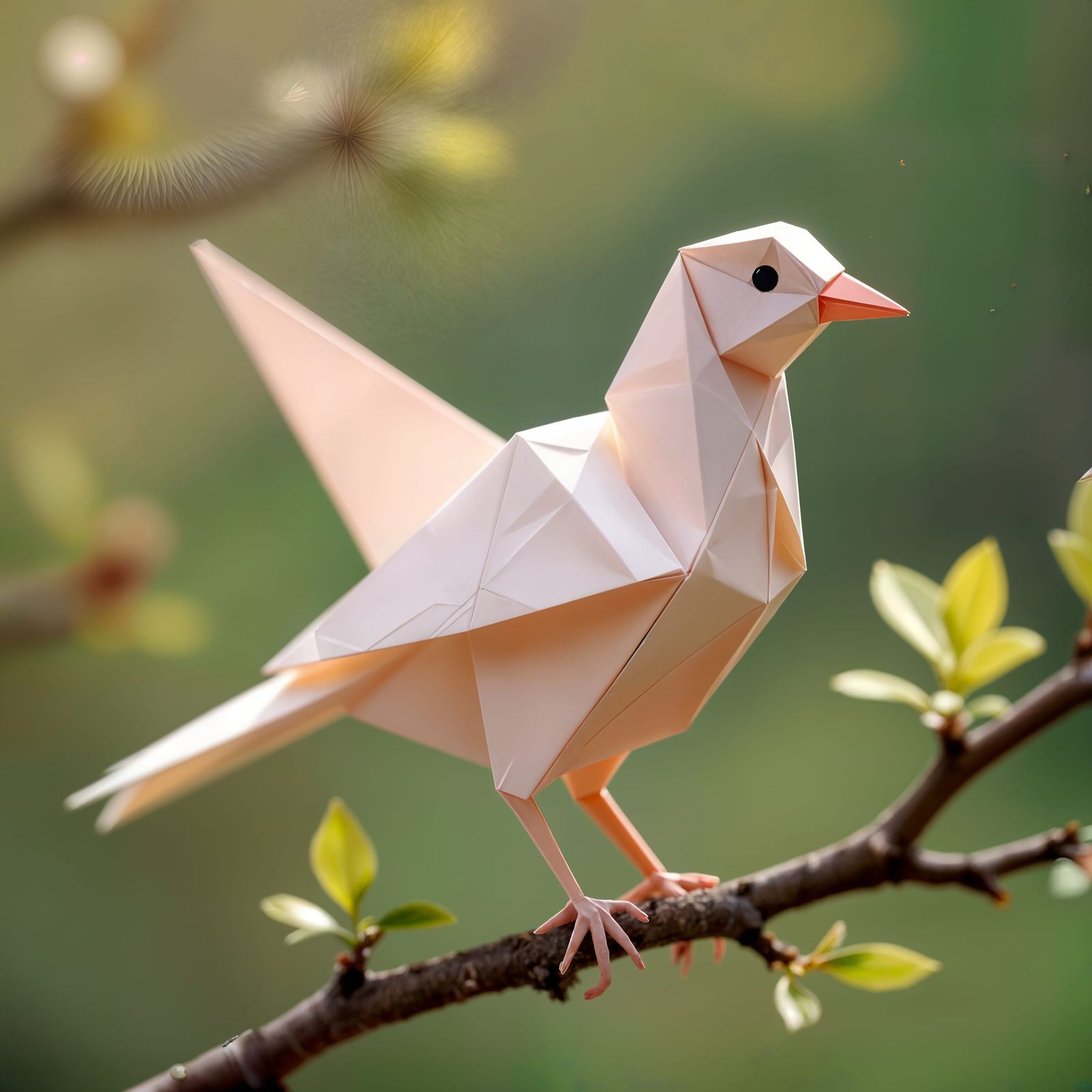 Origami Bird Papercraft in 8K Resolution