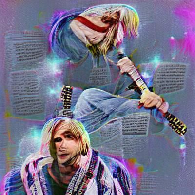 Gritty Black and White Portrait of a Musician