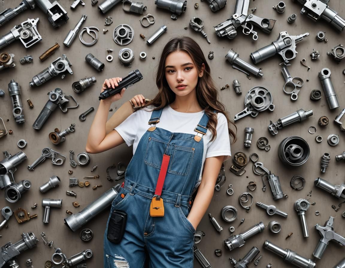 Junk Warrior: Girl in Floating Scrap Metal Scene