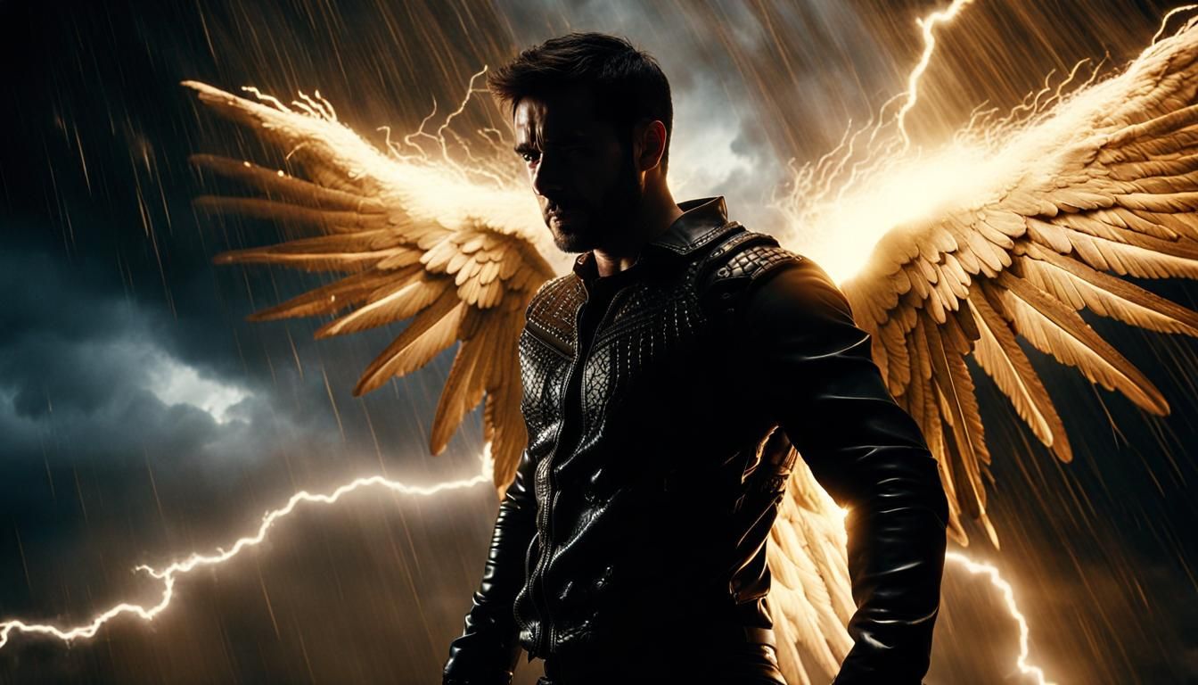 Angels Defend Man From Demons: Cinematic Digital Painting