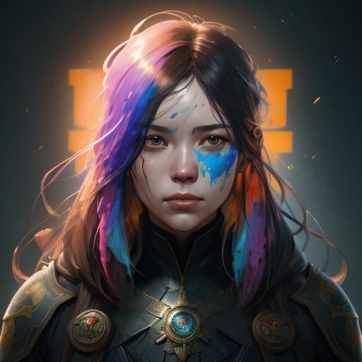 Detailed Portrait with Thick Paint Layers