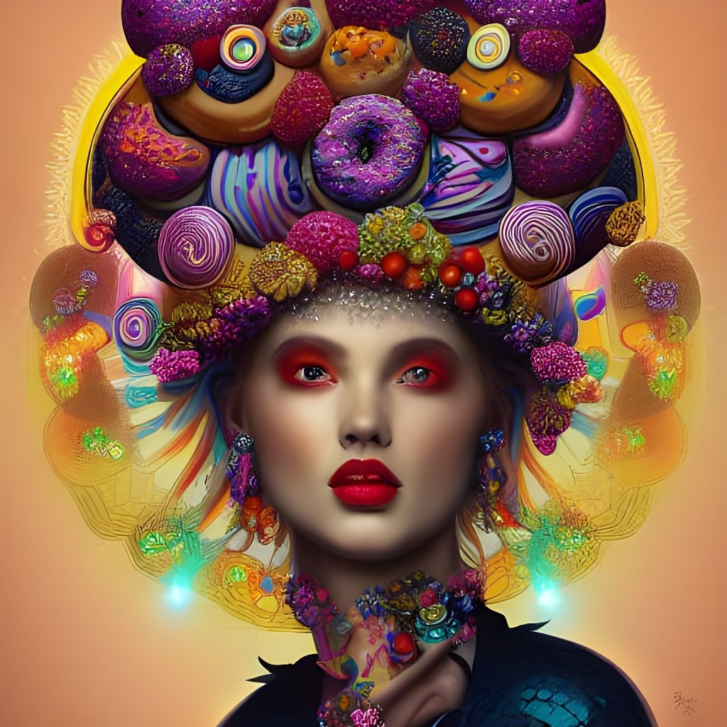 Donut Goddess in Pop Fantasycore Style