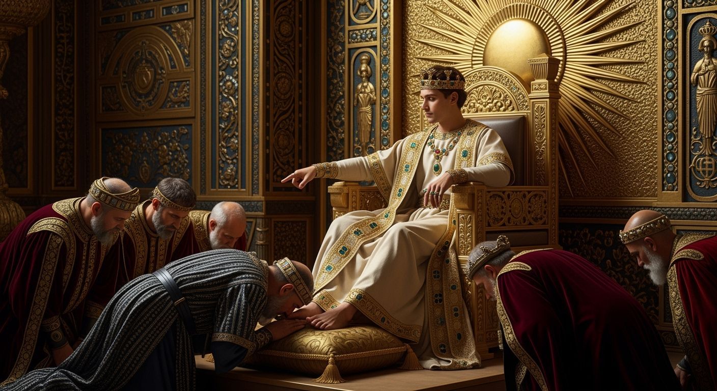 Byzantine Emperor on Golden Throne