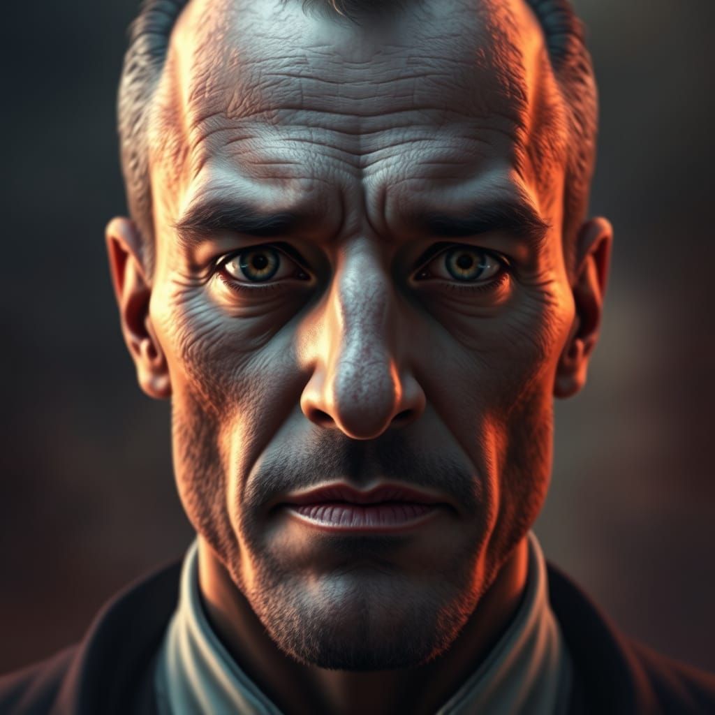 Hyper-Realistic Portrait of a Wise Man