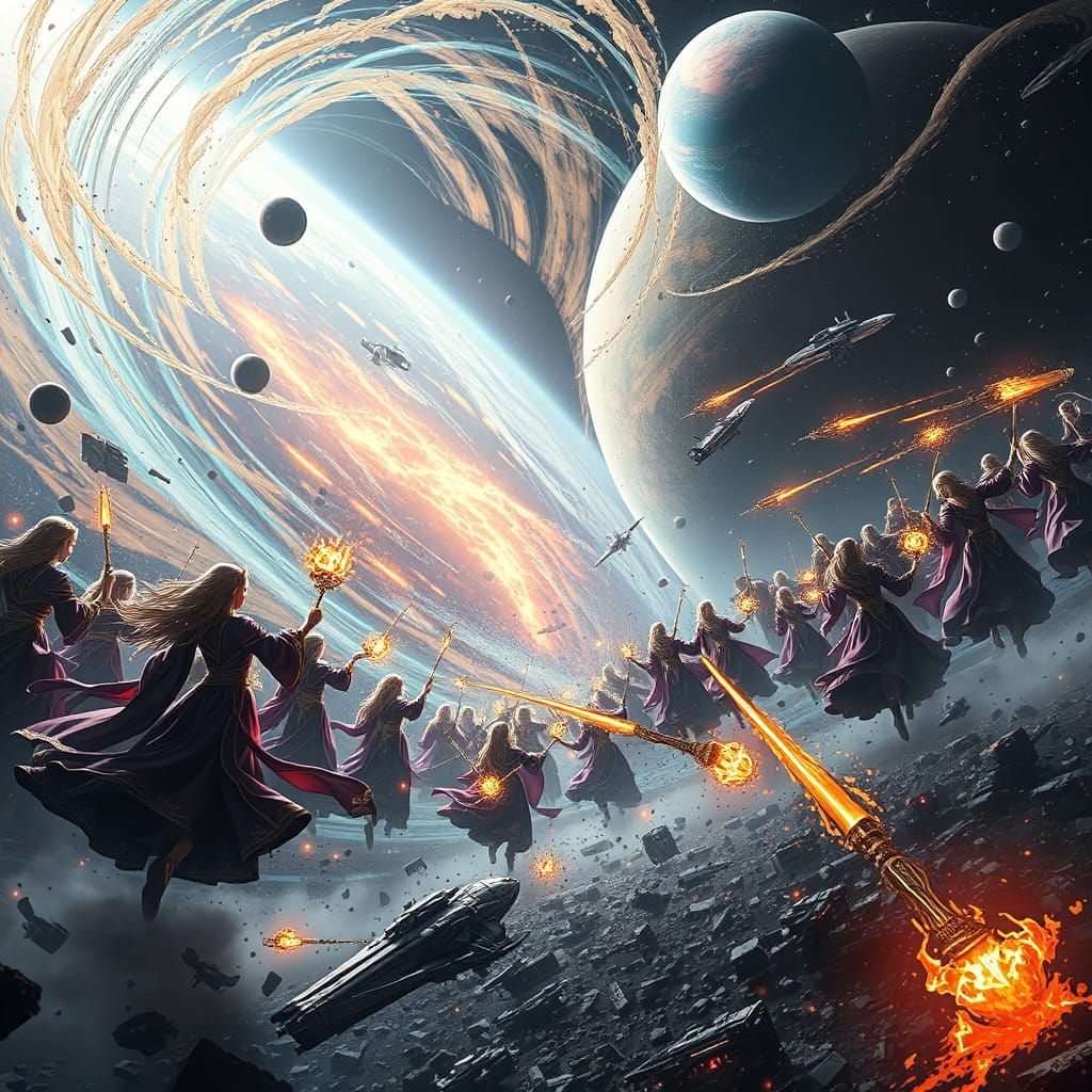 Epic Space Battle of Female Sorceresses