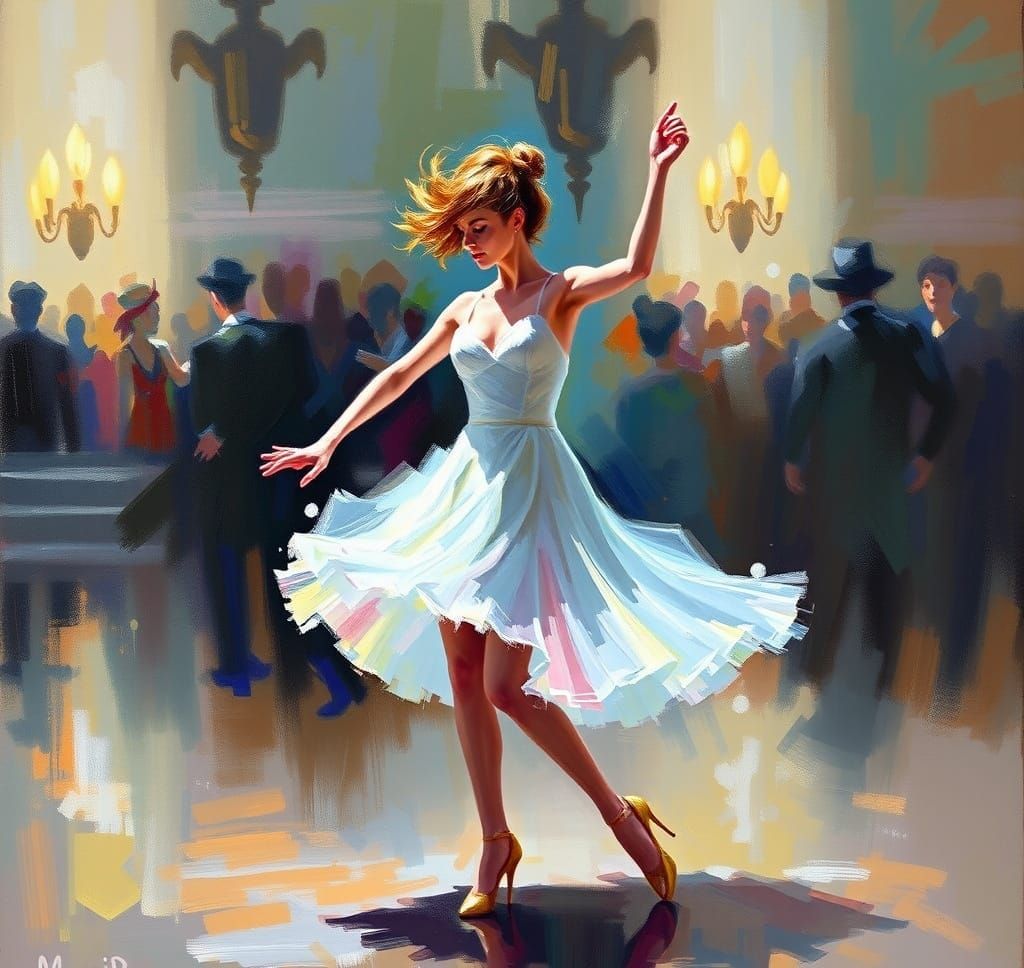 Impressionistic Dancer in Motion