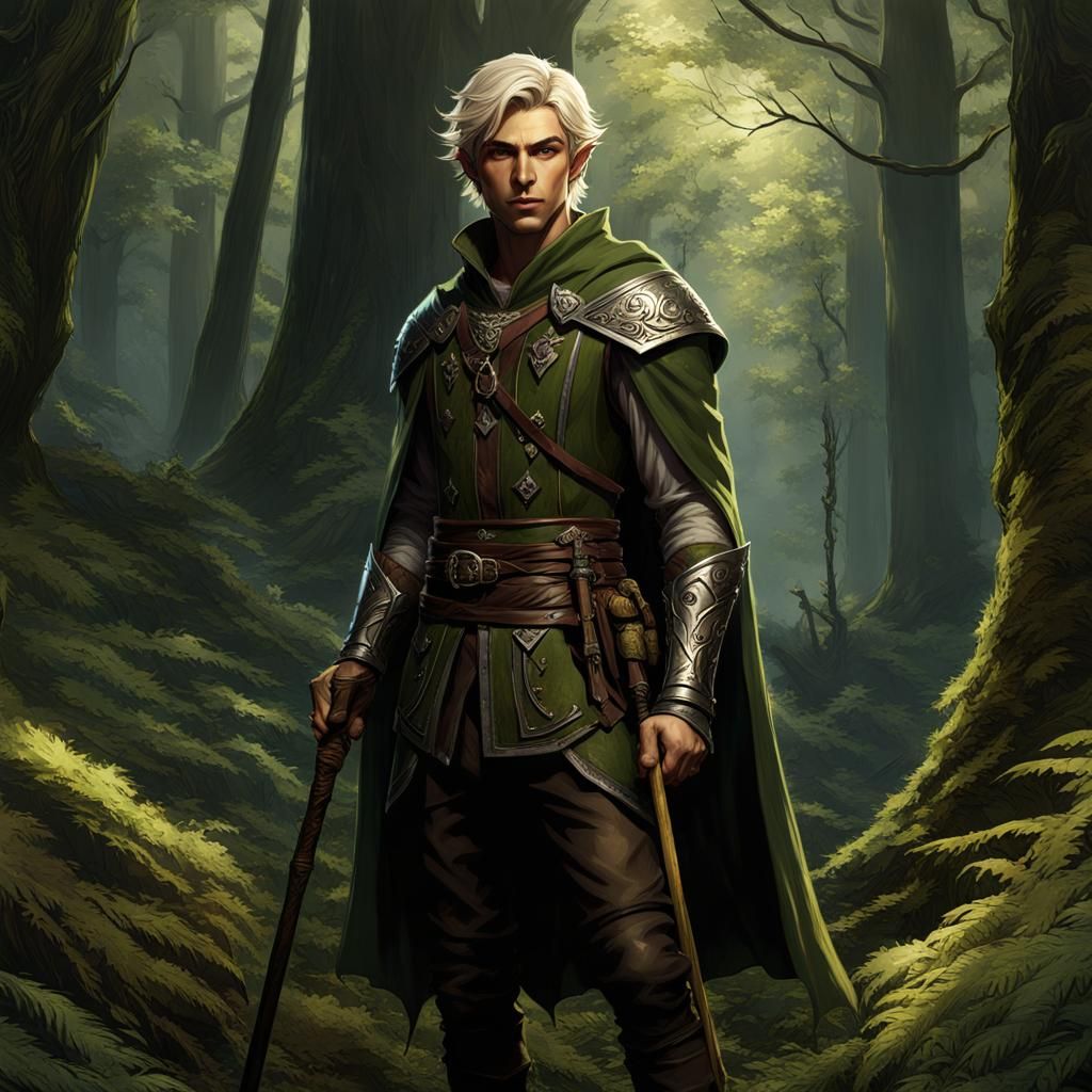 Half-elf sorcerer in the woods #7
