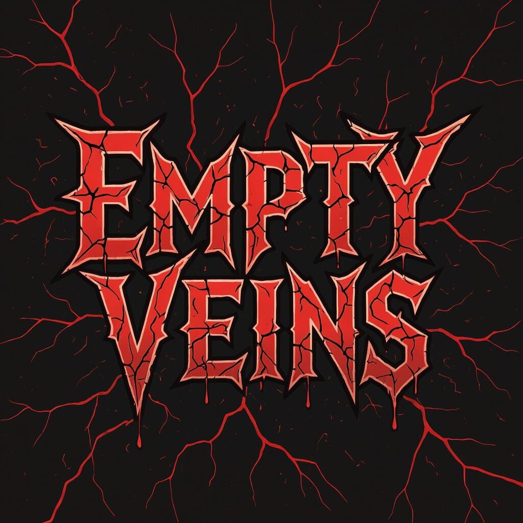 Empty Veins Band Logo: Aggressive 90s Heavy Metal Typography