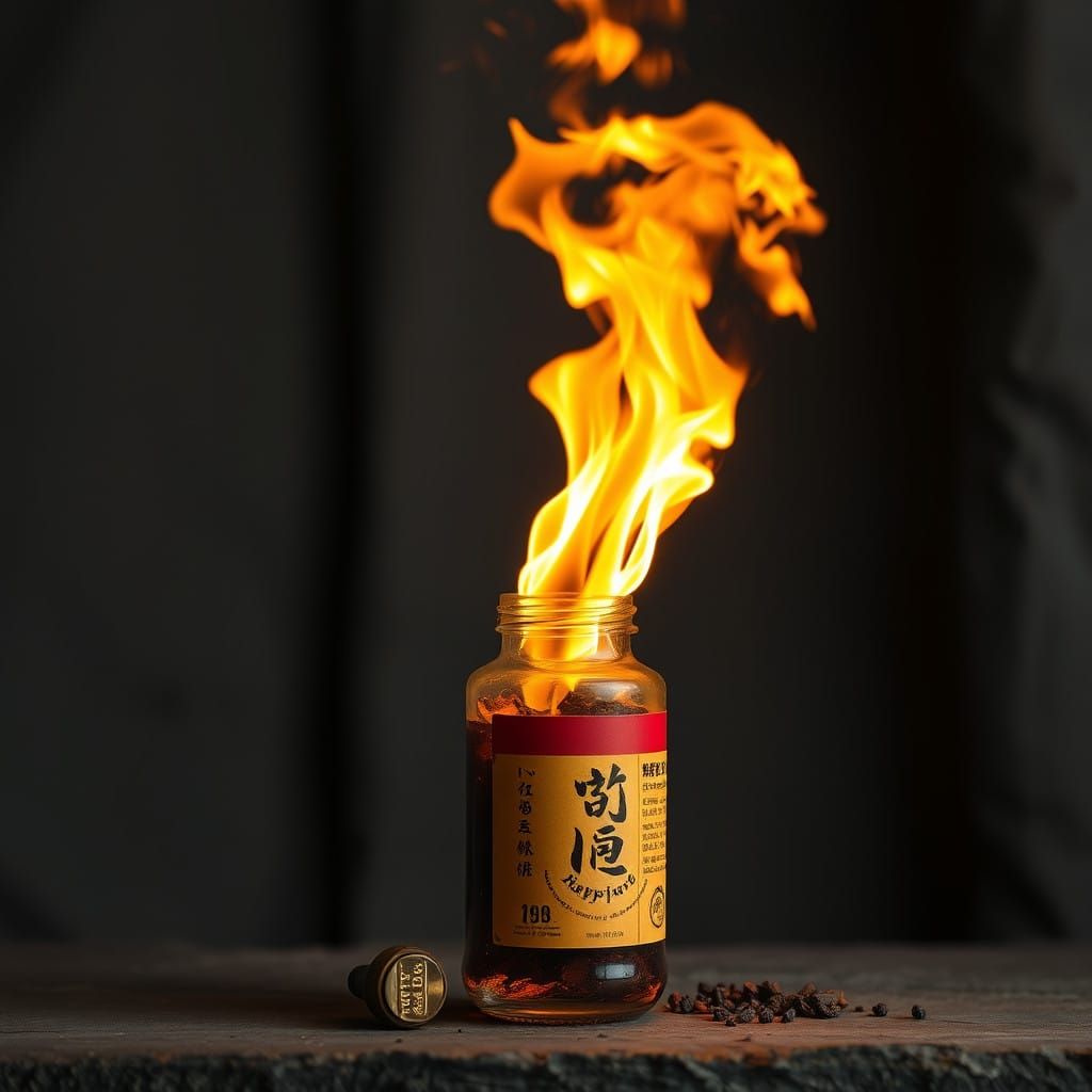 Dramatic Chinese Fire in a Bottle