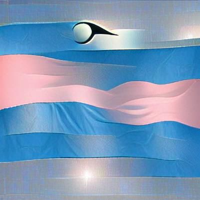 Art Deco Transgender Flag Graphic