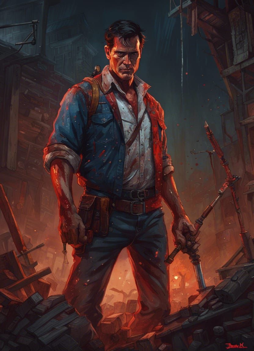 Ash Williams: Evil Dead Hyperdetailed Photograph