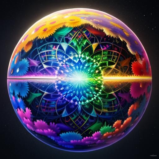 Hyperrealistic Kaleidoscope in a Maximalist Style