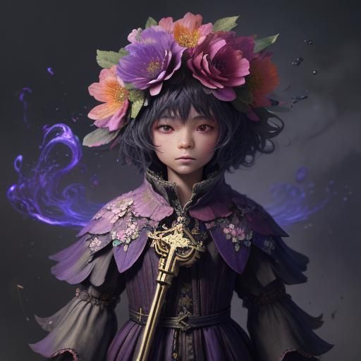 Fantastical Flower Child with Key and Magic Dust