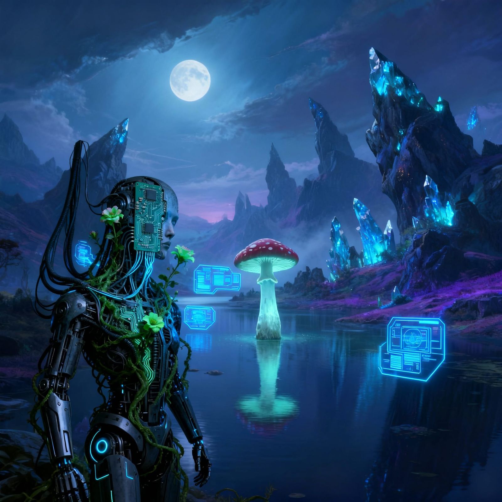 Abstract Geometric Composition with Vibrant Colors