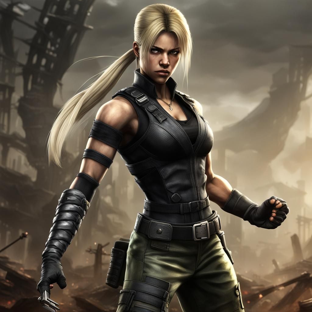 Hyperrealistic Sonya Blade from Mortal Kombat