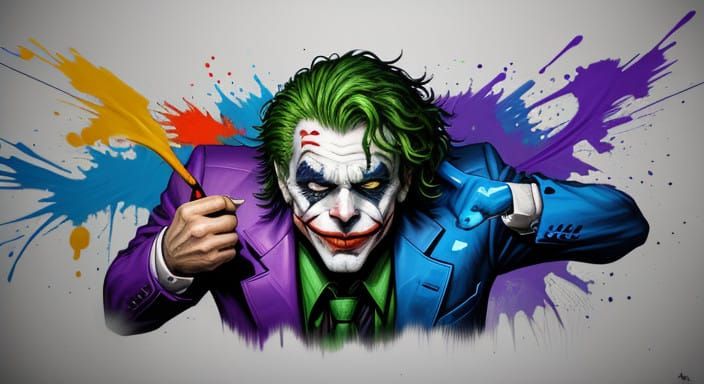 DC's Joker in Vibrant Graffiti Style