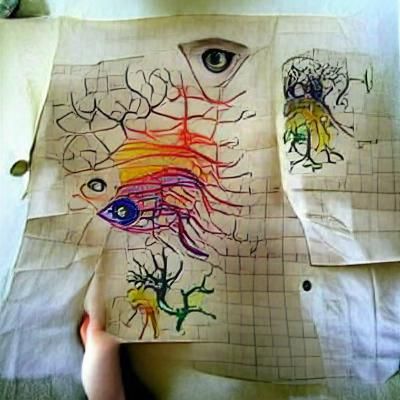 Simple Childlike Crayon Drawing