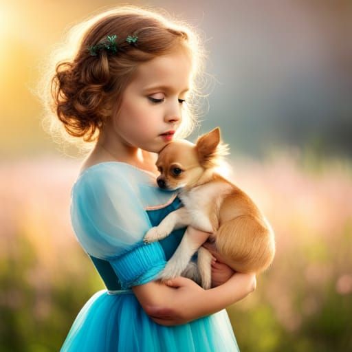 Fairy and Chihuahua Puppy in Professional Photography