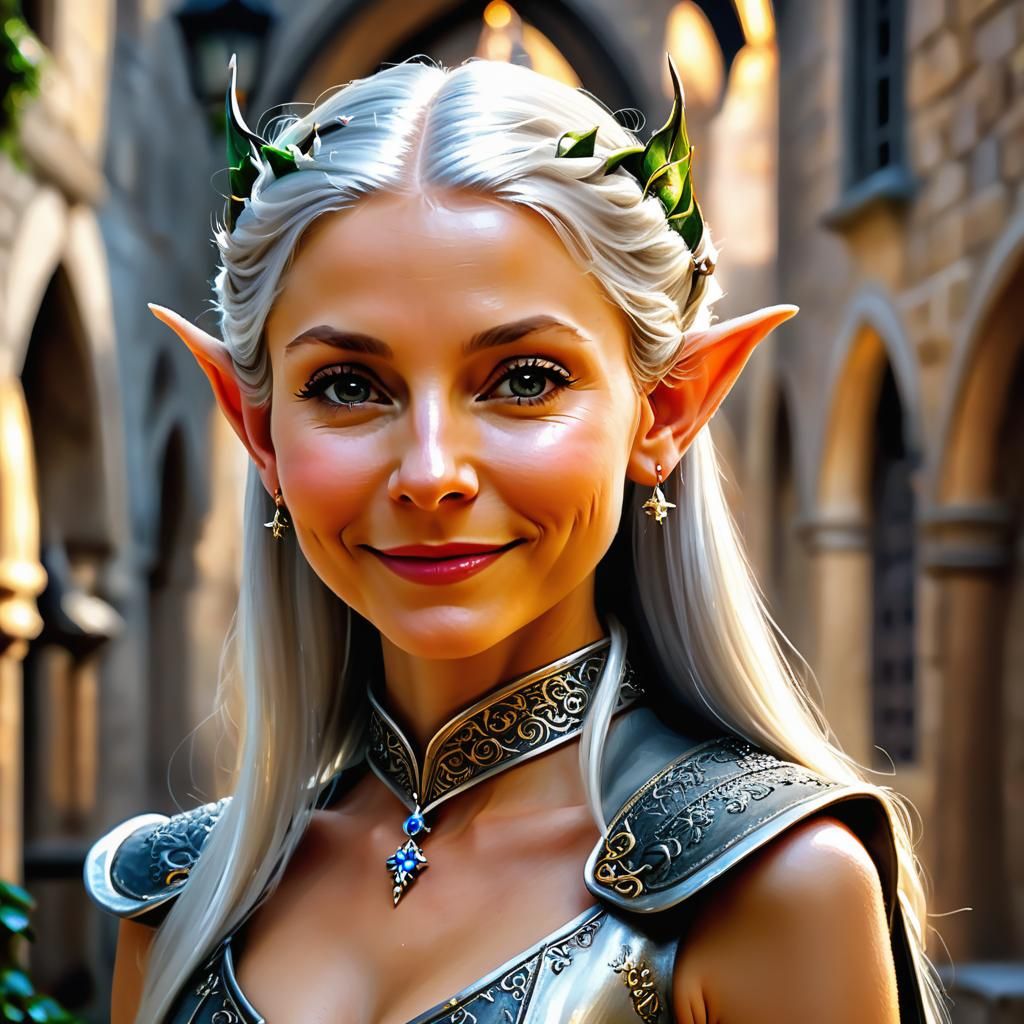 Stunning Elf Queen Portrait in Oil