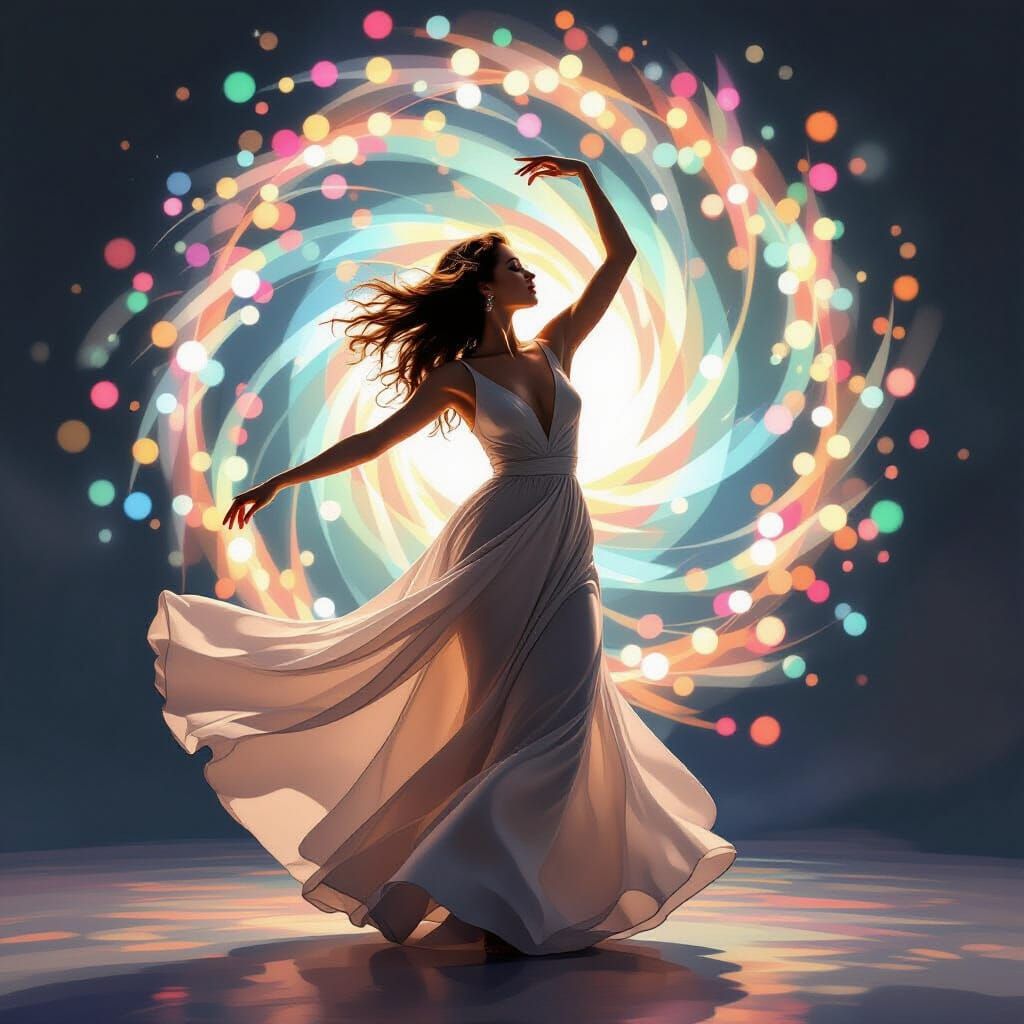 Dynamic Dance of Expression: A Vibrant Modern Art