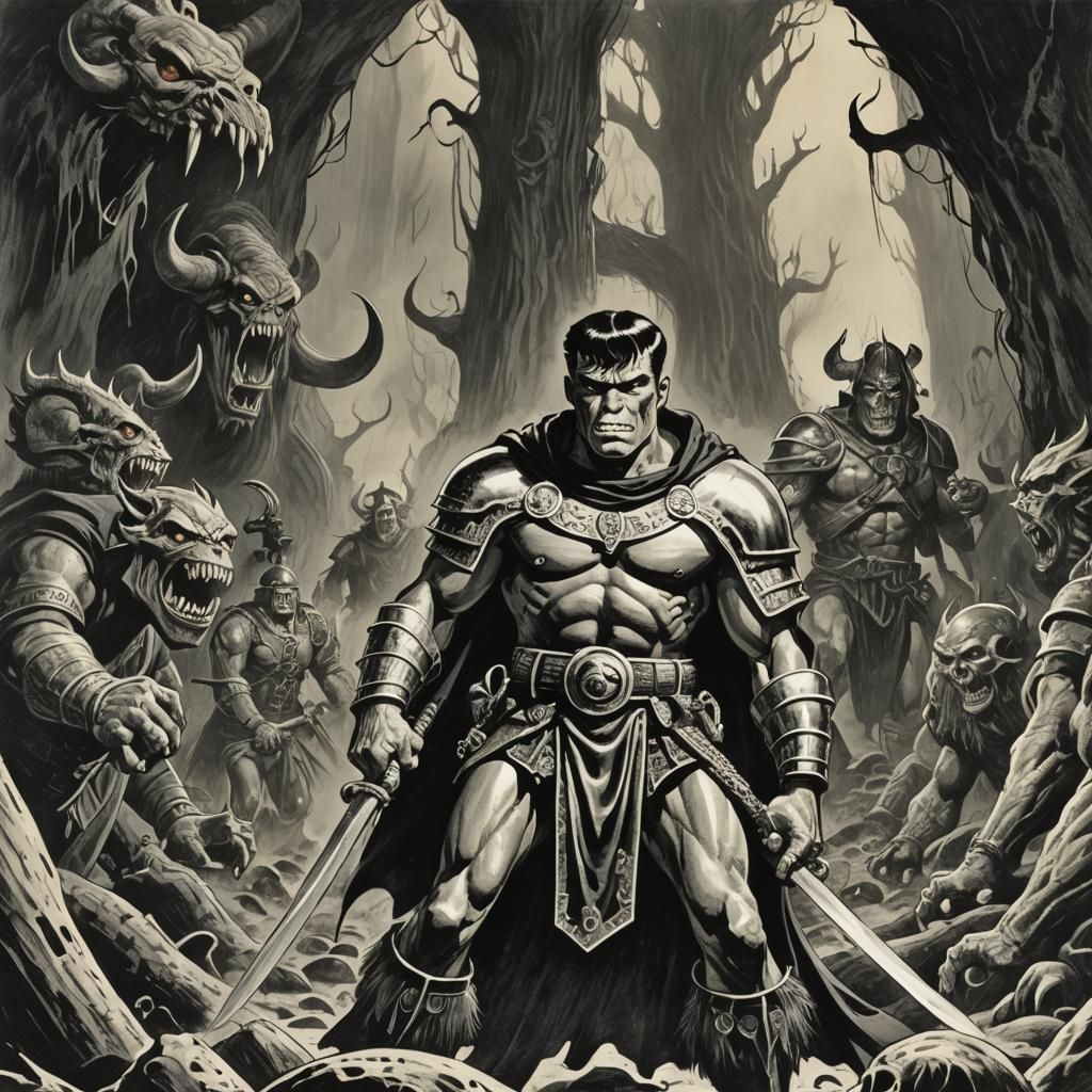 Horror Comic Featuring Sorceress Queen, Cinematic Film Still