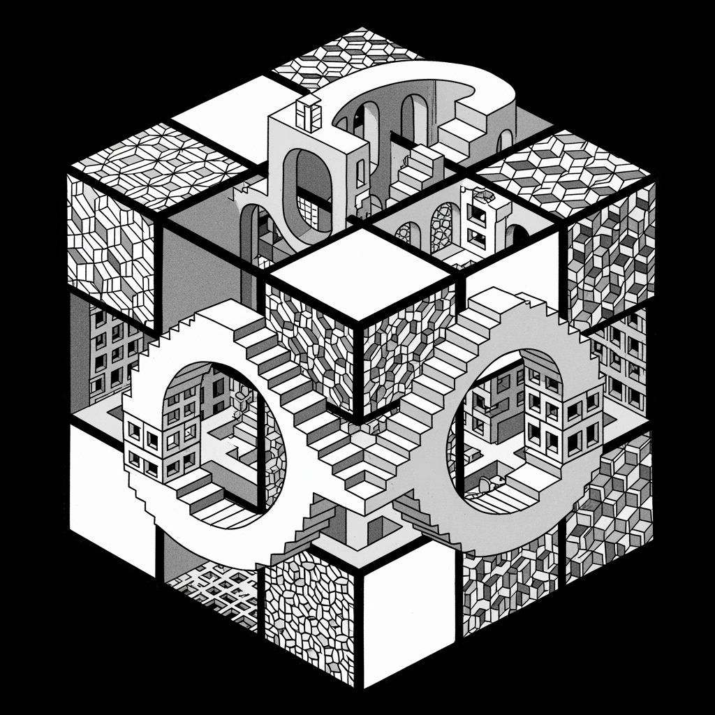 Impossible Rubik's Cube: Optical Illusion Art