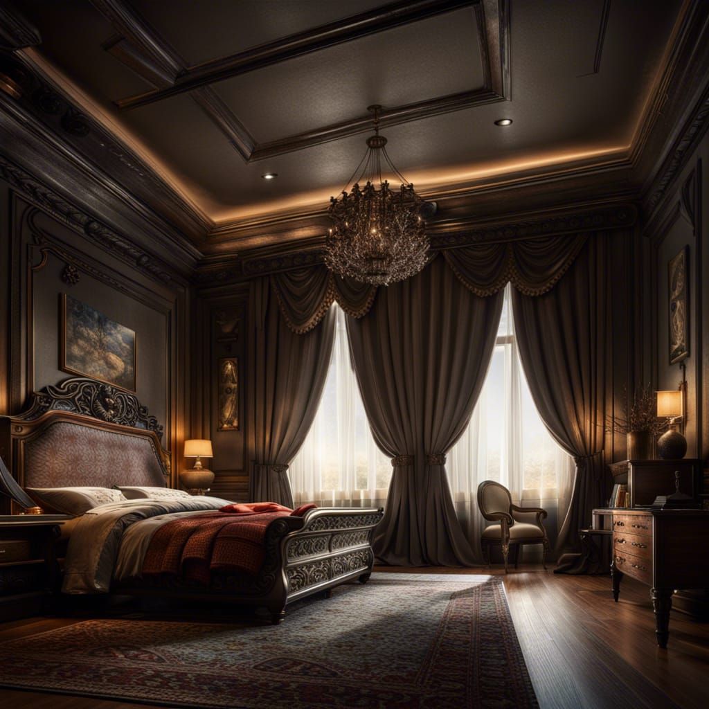 Hyperrealistic Bedroom Interior in High Definition